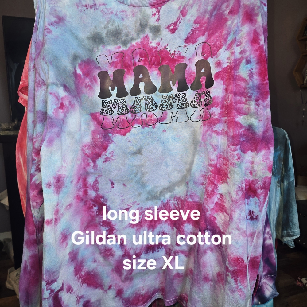 Gildan Tie-Dye 'Mama' Long Sleeve Shirt